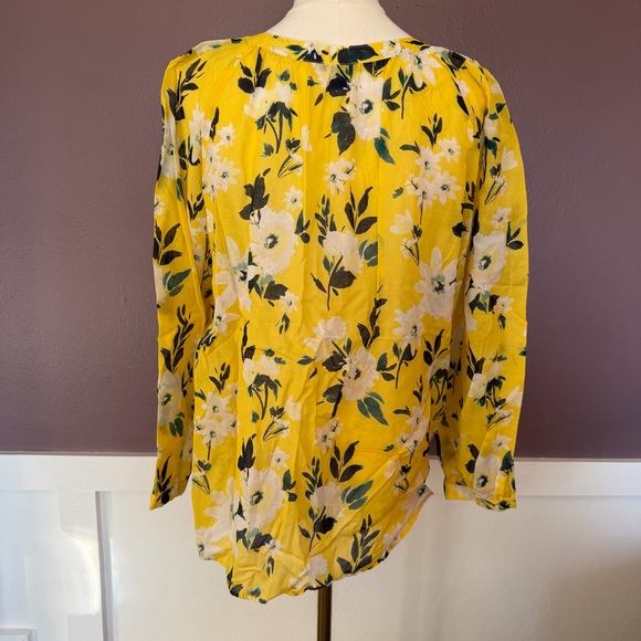Ann Taylor Yellow Floral Top - Picture 2 of 8